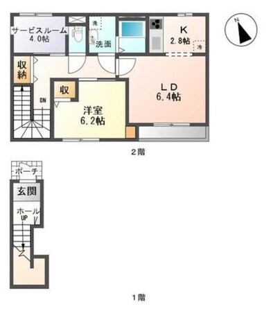 ハピア清水台２の物件間取画像